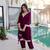 Wine Embroidered velvet salwar suit