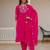 Pink viscose mango silk embroidered & sequins work Kurta set