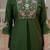 Green viscose mango silk embroidered & sequins work kurta set
