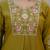 Mehendi green viscose mango silk embroidered & sequins work kurta set