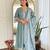 Green rayon embroidered ethnic readymade kurta set