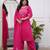 Pink silk blend embroidered partywear salwar kameez