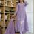 Lavender chanderi silk embroidered ethnic readymade kurta set