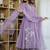 Lavender chanderi silk embroidered ethnic readymade kurta set