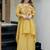 Yellow french crepe embroidered ethnic readymade kurta set