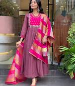 Mavue silk blend embroidered partywear salwar kameez