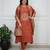 Rust silk blend embroidered partywear salwar kameez