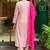 Pink silk blend embroidered partywear salwar kameez
