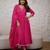 Pink silk blend embroidered salwar kameez