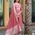 Peach vatican embroidered ceremonial salwar suit