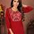Maroon rinkal cotton embroidered formal looking casual short kurta