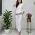 White bindu bubbal embroidered co-ord set for trendy girls