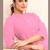 Baby pink magic cotton embroidered solid formal girlie kurta
