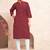 Maroon magic cotton embroidered solid formal girlie kurta