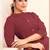 Maroon magic cotton embroidered solid formal girlie kurta