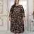 Black rayon embroidered printed plus size kurta for girls