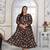 Black rayon embroidered printed plus size kurta for girls