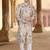 Men's cream ( multi colour embroidery ) malia silk heavy thread and sequence embroidery embroidery all over  kurta set