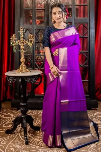 purple woven silk blend blend banarasi silk blend all seasons sarees