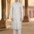 Men's cream georget  heavy thread and sequence embroidery embroidery all over  kurta set