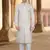Men's cream georget  heavy thread and sequence embroidery embroidery all over  kurta set