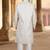 Men's cream georget  heavy thread and sequence embroidery embroidery all over  kurta set
