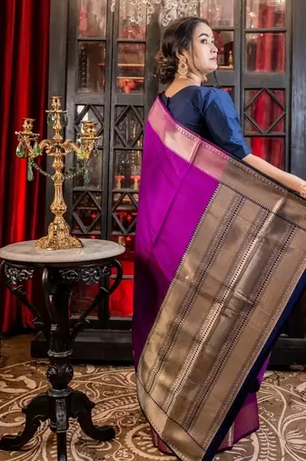 purple woven silk blend blend banarasi silk blend all seasons sarees