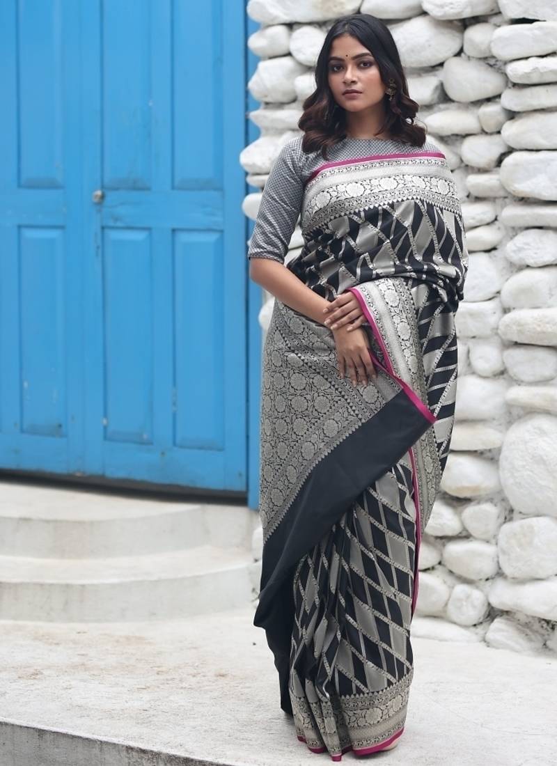 multicolor woven silk blend blend zari woven all seasons sarees