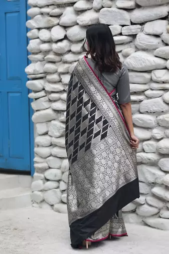 multicolor woven silk blend blend zari woven all seasons sarees