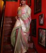 multicolor woven organza zari woven all seasons sarees