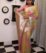 multicolor woven organza zari woven all seasons sarees