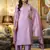 Pink viscose rayon embroidered ceremonial readymade kurta set with dupatta