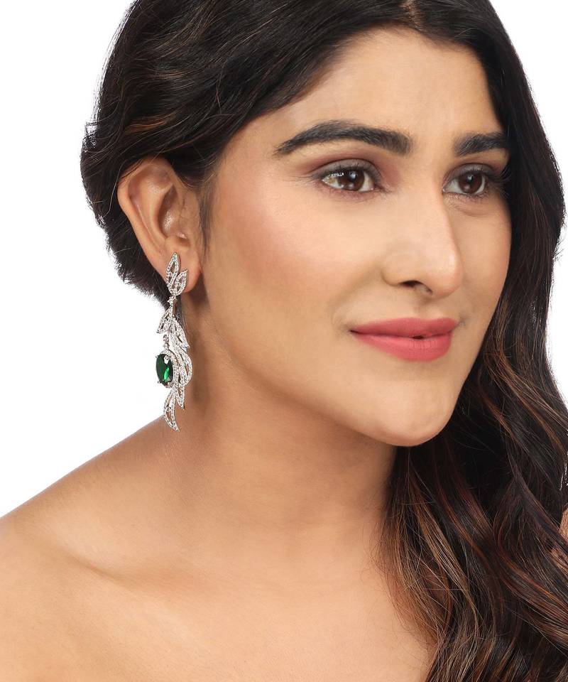 Emerald dangle earrings