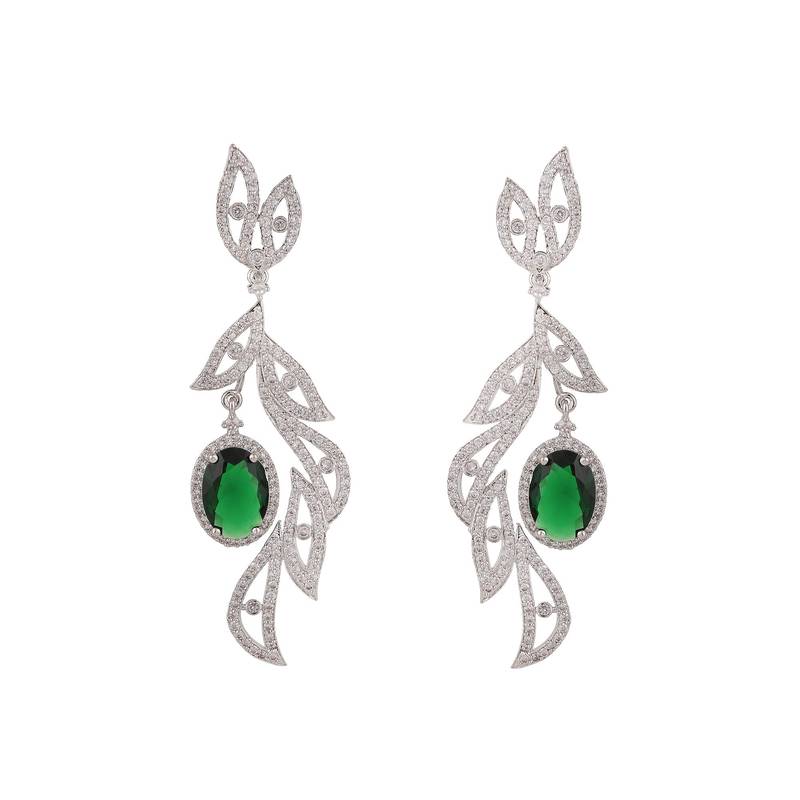 Emerald dangle earrings