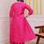 Pink chanderi silk embroidered ceremonial readymade kurta set with dupatta