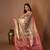 brown hand woven tissue banarasi silk blend all seasons sarees