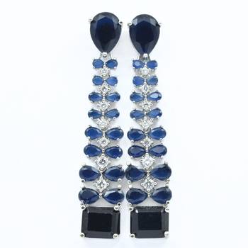 Vivid crystal dangle earrings 2