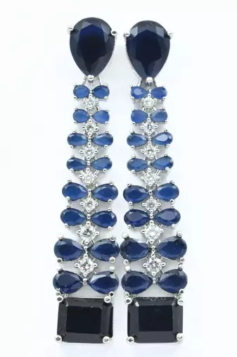Vivid crystal dangle earrings