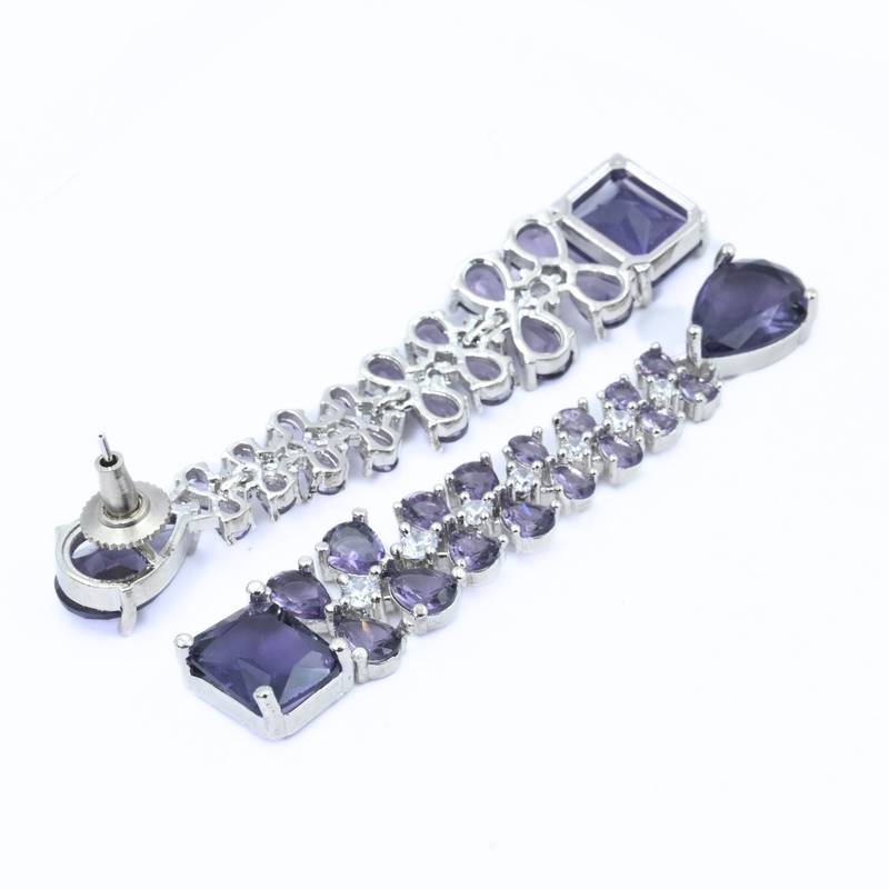 Vivid crystal dangle earrings