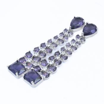 Vivid crystal dangle earrings 2