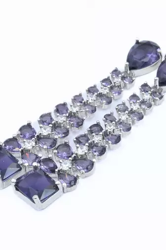 Vivid crystal dangle earrings