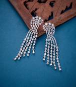 Graceful green-white earrings