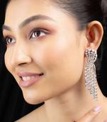 Graceful green-white earrings