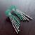Graceful green-white earrings