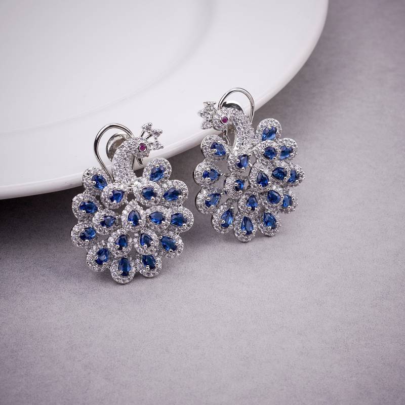 Radiant red-white earrings