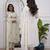 Off white p v chanderi embroidered embroiderd stitched suit