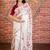 white embroidered faux silk blend blend hand embroidery all seasons sarees