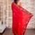 red embroidered faux silk blend blend hand embroidery all seasons sarees