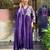 Lavender roman silk embroidered embroiderd stitched suit