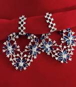 Vibrant rhodium earrings